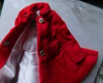 skipper red velvet coat and hat view